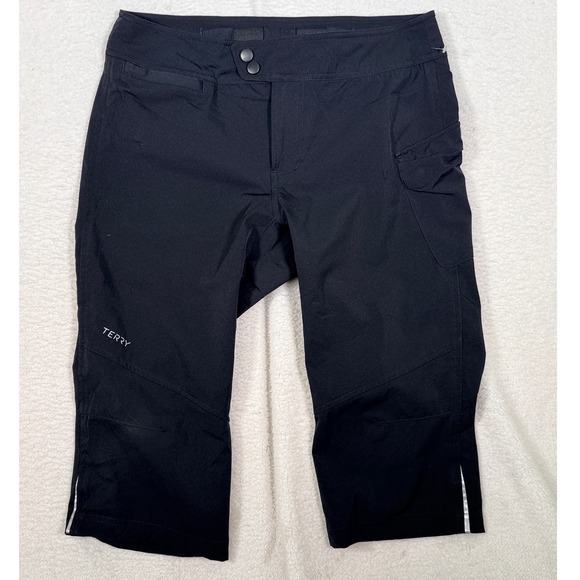 Terry Precision Bicycles for Women Pants - Terry Precision Womens Black Cycling Knickers Bike Shorts Capris Nylon Spandex